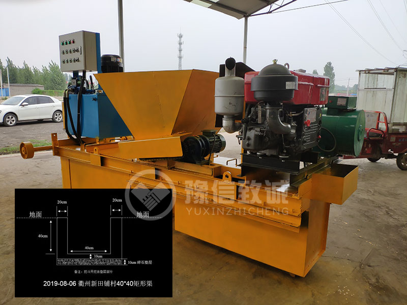 矩形水渠襯砌機